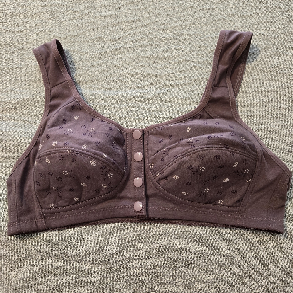 Women's Brown Floral Bra